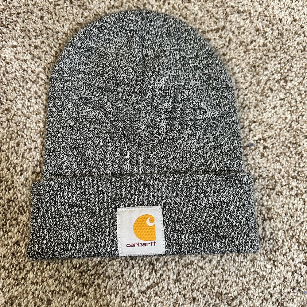 Black and White Carhartt Beanie